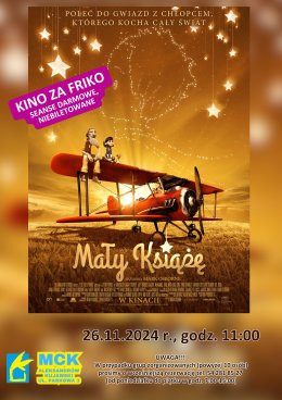 Aleksandrów Kujawski Wydarzenie Film w kinie Mały Książę - Kino za friko! (seanse darmowe, niebiletowane)