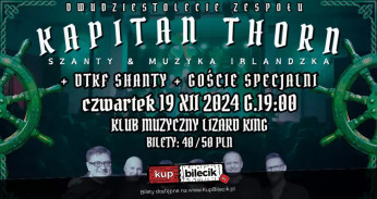 Toruń Wydarzenie Koncert XX-lecie Kapitan Thorn + DTKF Shanty + Goście