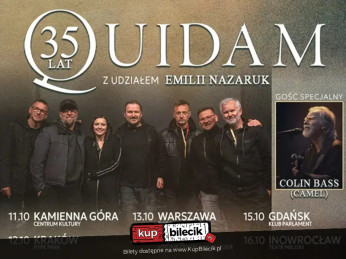 Inowrocław Wydarzenie Koncert Trasa jubileuszowa - 35 lat Quidam z udziałem Emilii Nazaruk. Gość specjalny Colin Bass (Camel)