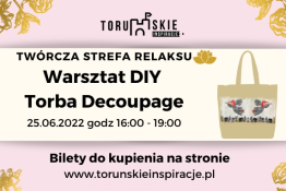Toruń Wydarzenie Warsztaty Warsztat DIY - Torba Decopuge