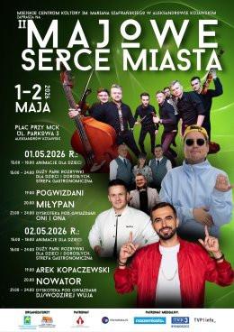 Aleksandrów Kujawski Wydarzenie Koncert II Majowe Serce Miasta | MCK Aleksandrów Kujawski